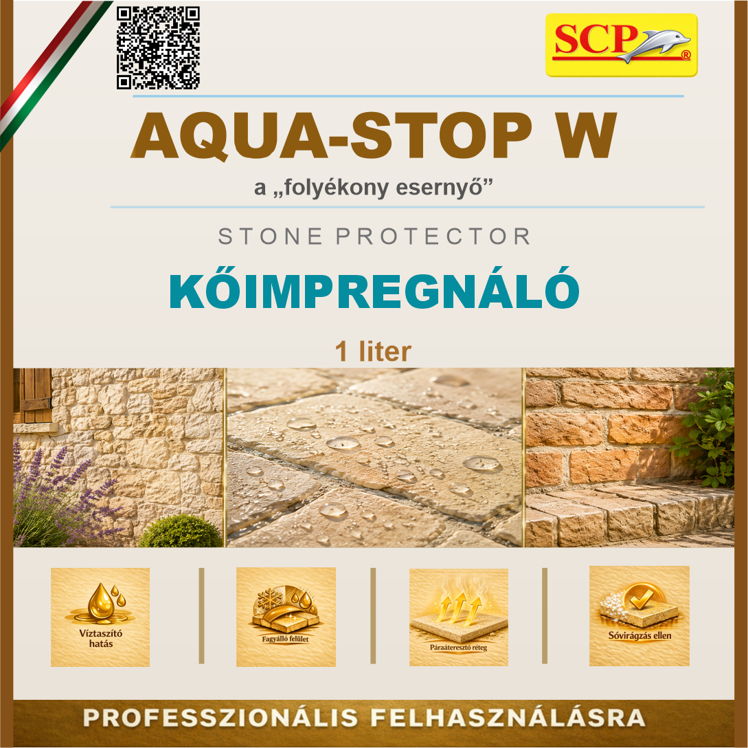 Kőimpregnáló – termékcímke